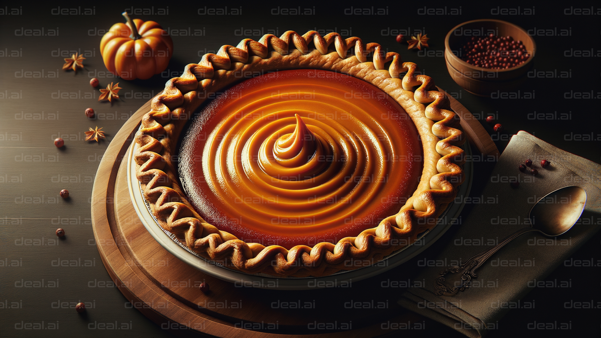 "Delicious Spiral Pumpkin Pie Delight"