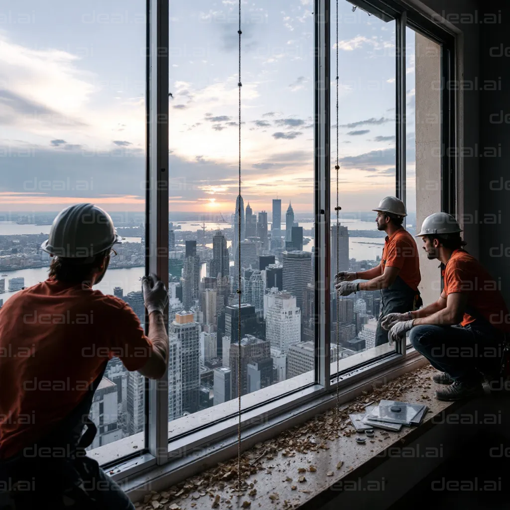 High-Rise Construction at Dawn