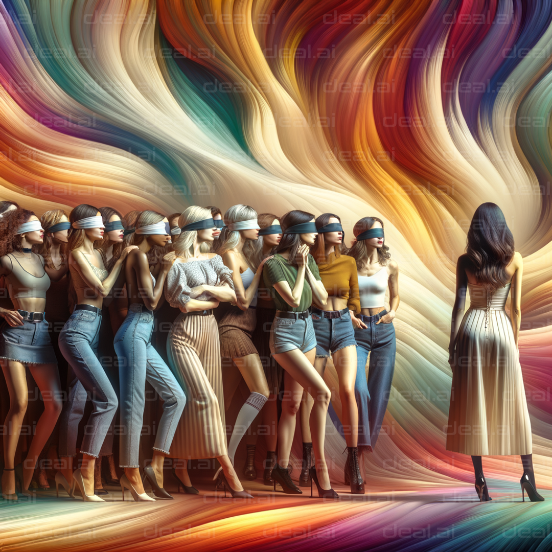 "Blindfolded Journey in a Colorful World"