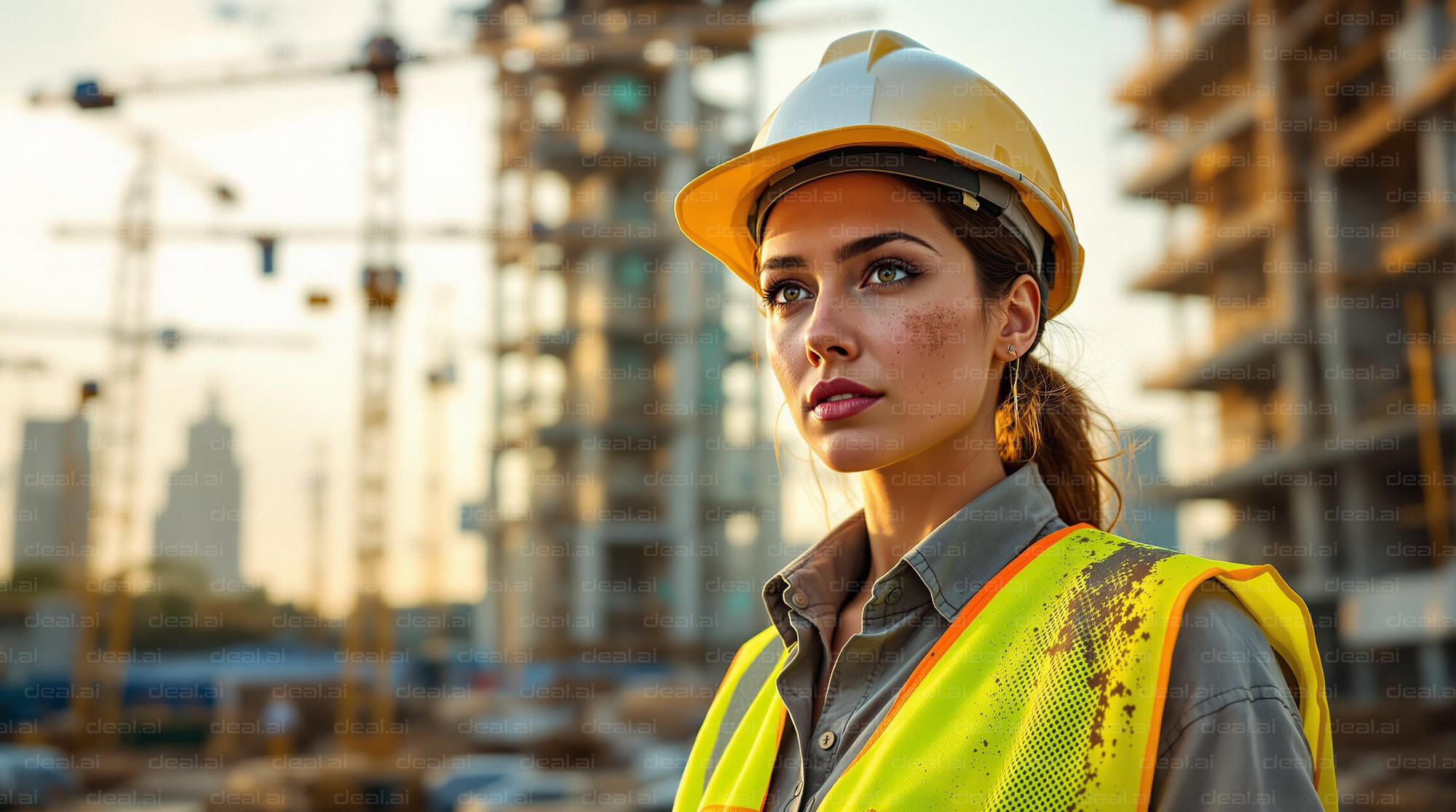 Engineer at Construction Site