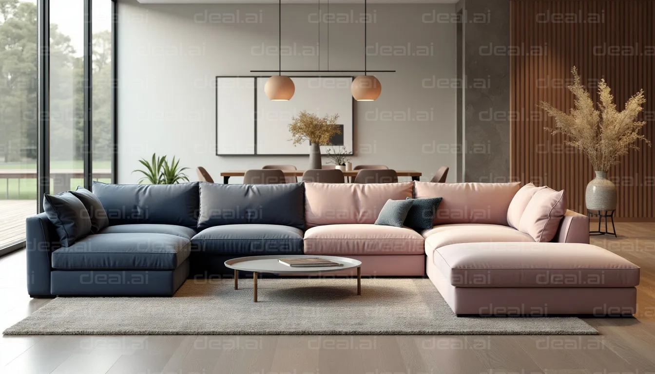 Modern Living Room with Stylish Sofa