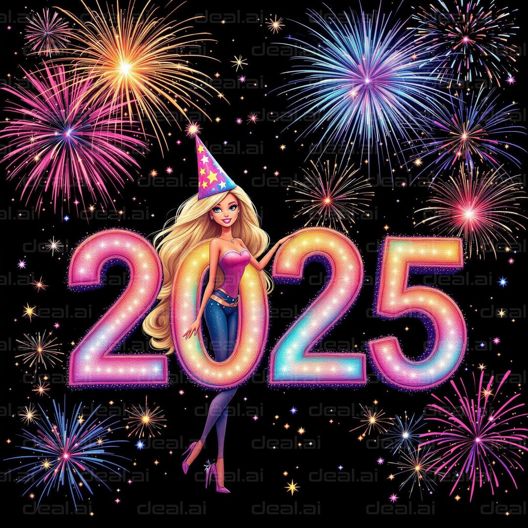 "Welcome 2025: Fireworks Celebration"