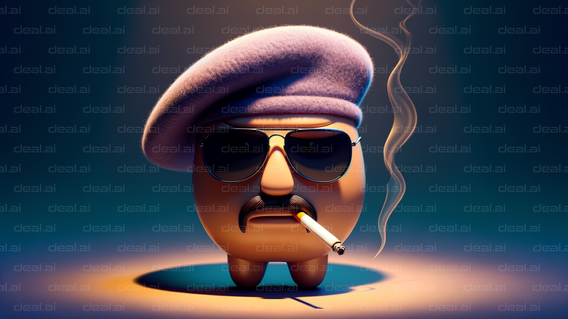 Egg with Attitude: Mustache, Shades, Beret