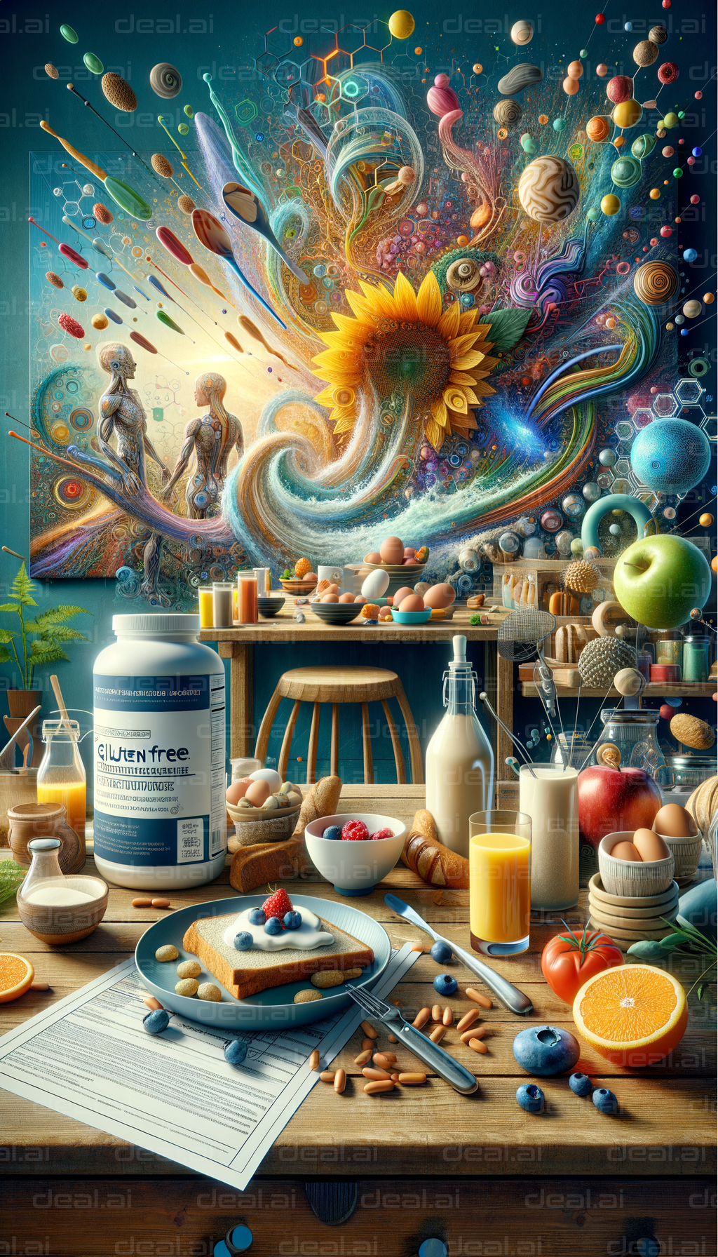 "Healthy Breakfast with Artistic Twist"