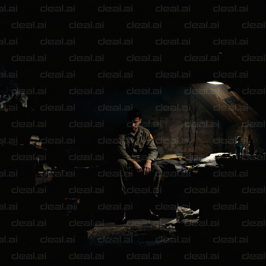 "Solitude in a Dimly Lit Room"
