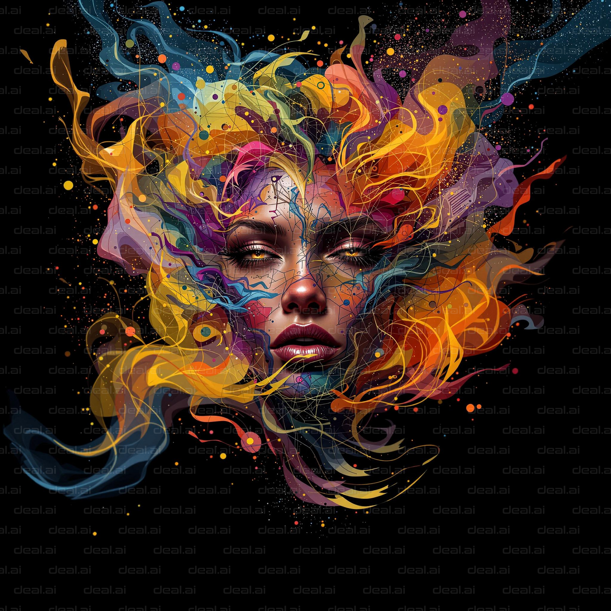 "Vibrant Psychedelic Portrait"
