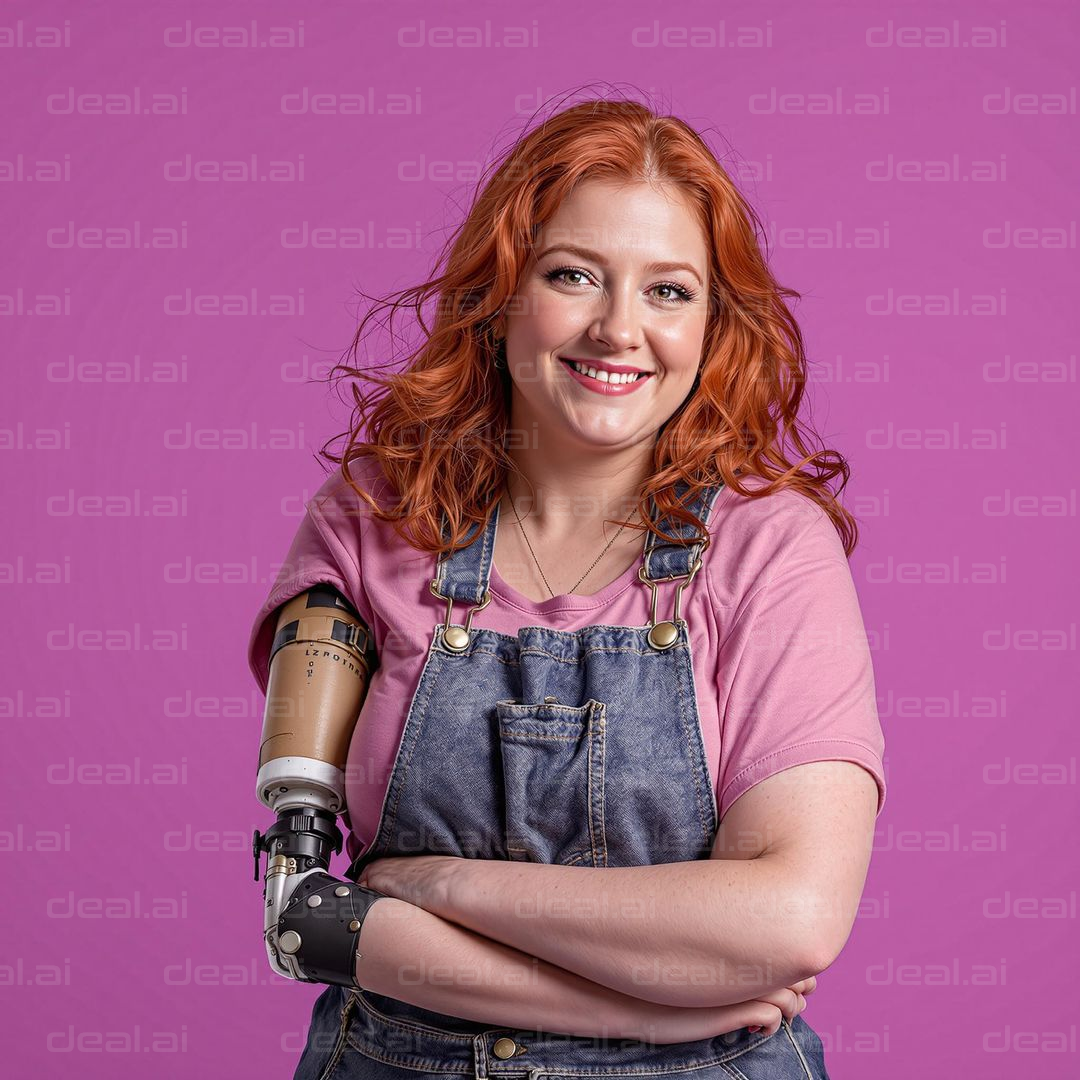 Joyful Confidence in Pink and Denim