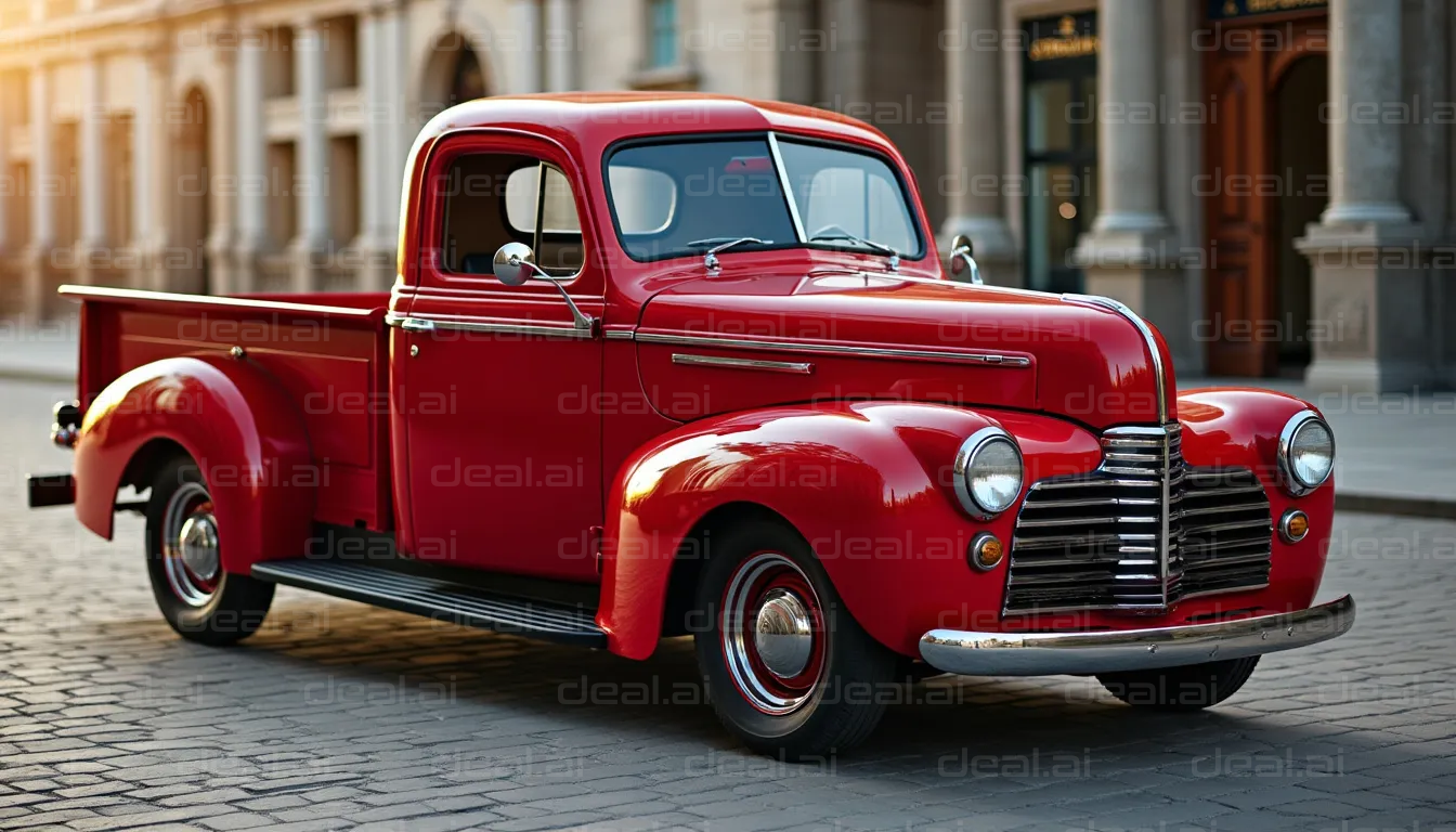 Classic Red Pickup Truck