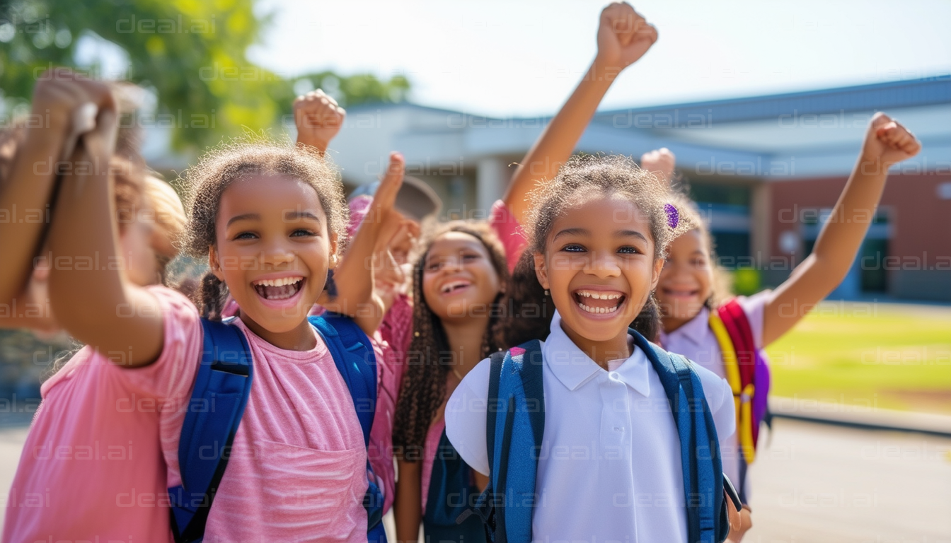 Joyful Kids Celebrating Back to School