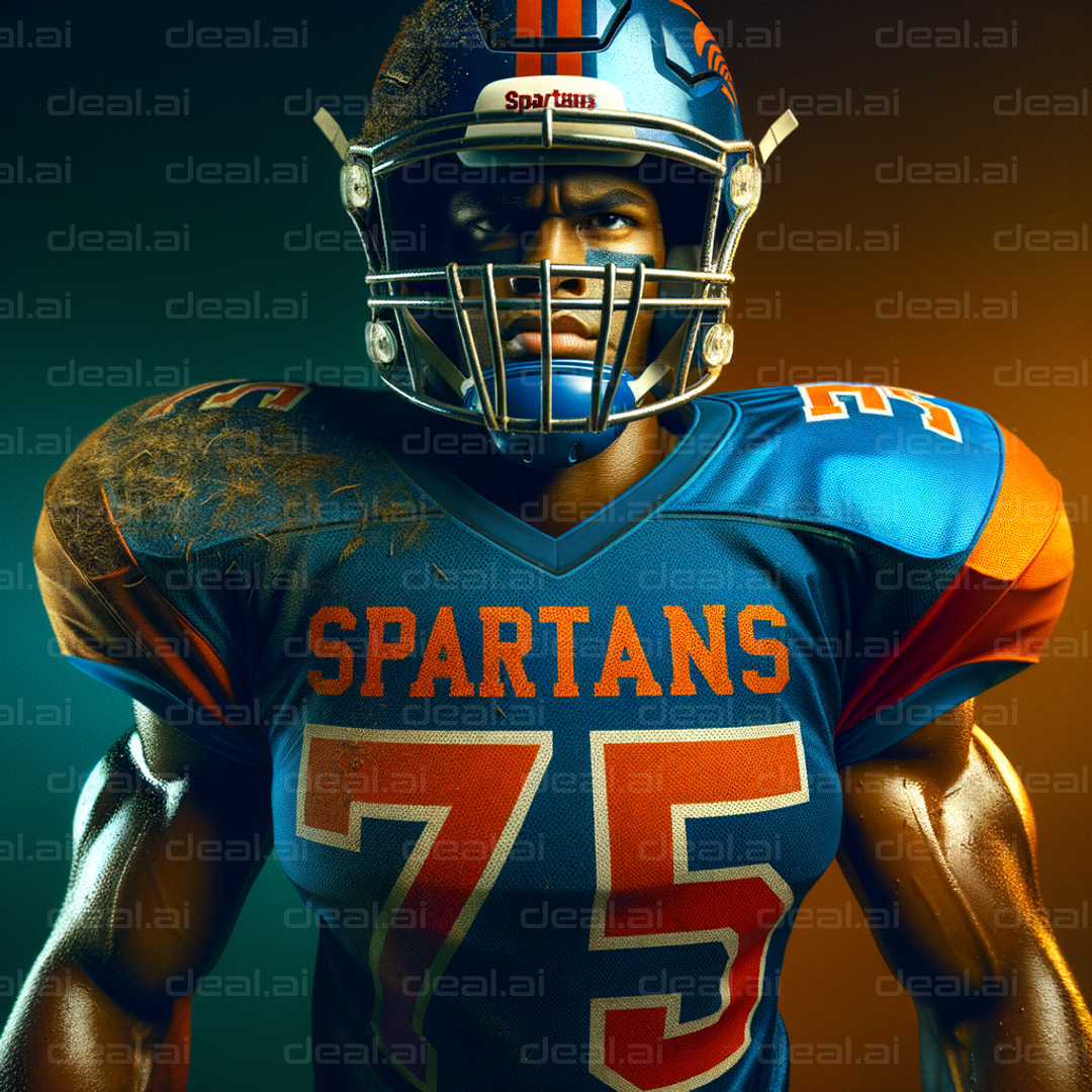 "Spartan in Action: Ready for Battle"