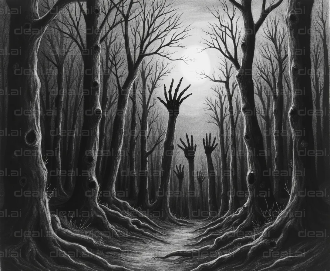 "Haunting Hands in the Forest"