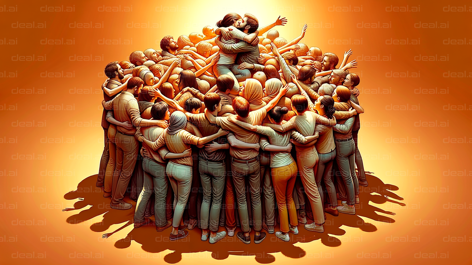 Unity in Embrace: A Collective Hug