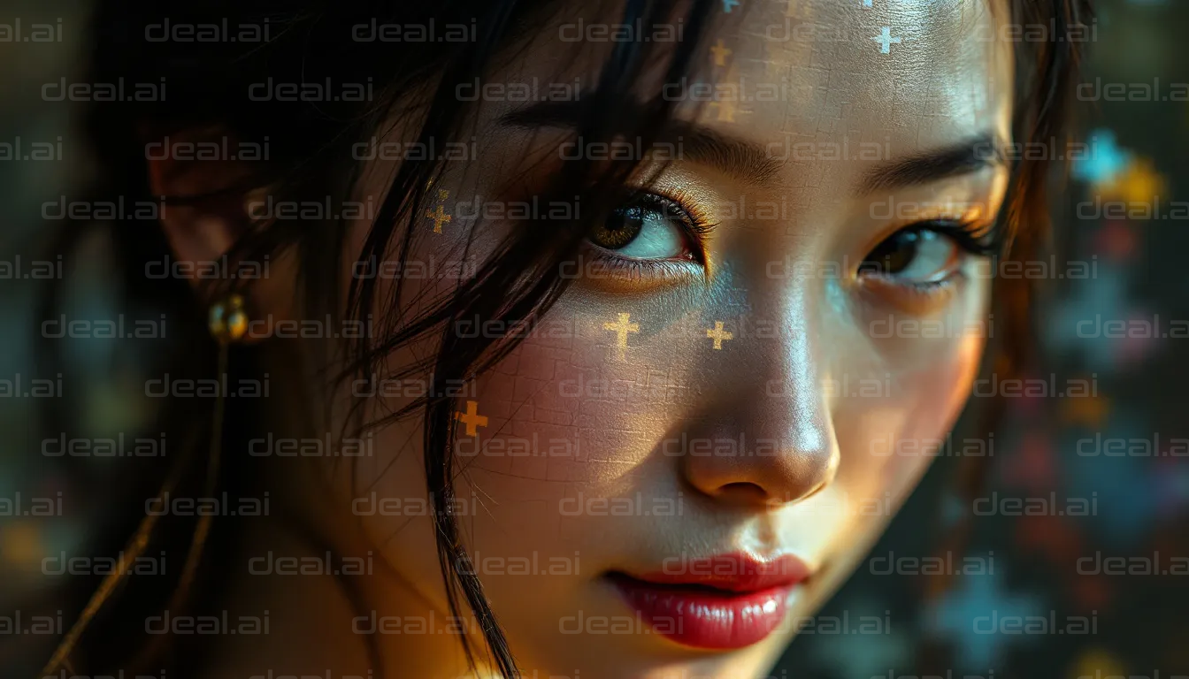 Glow and Crosses Portrait