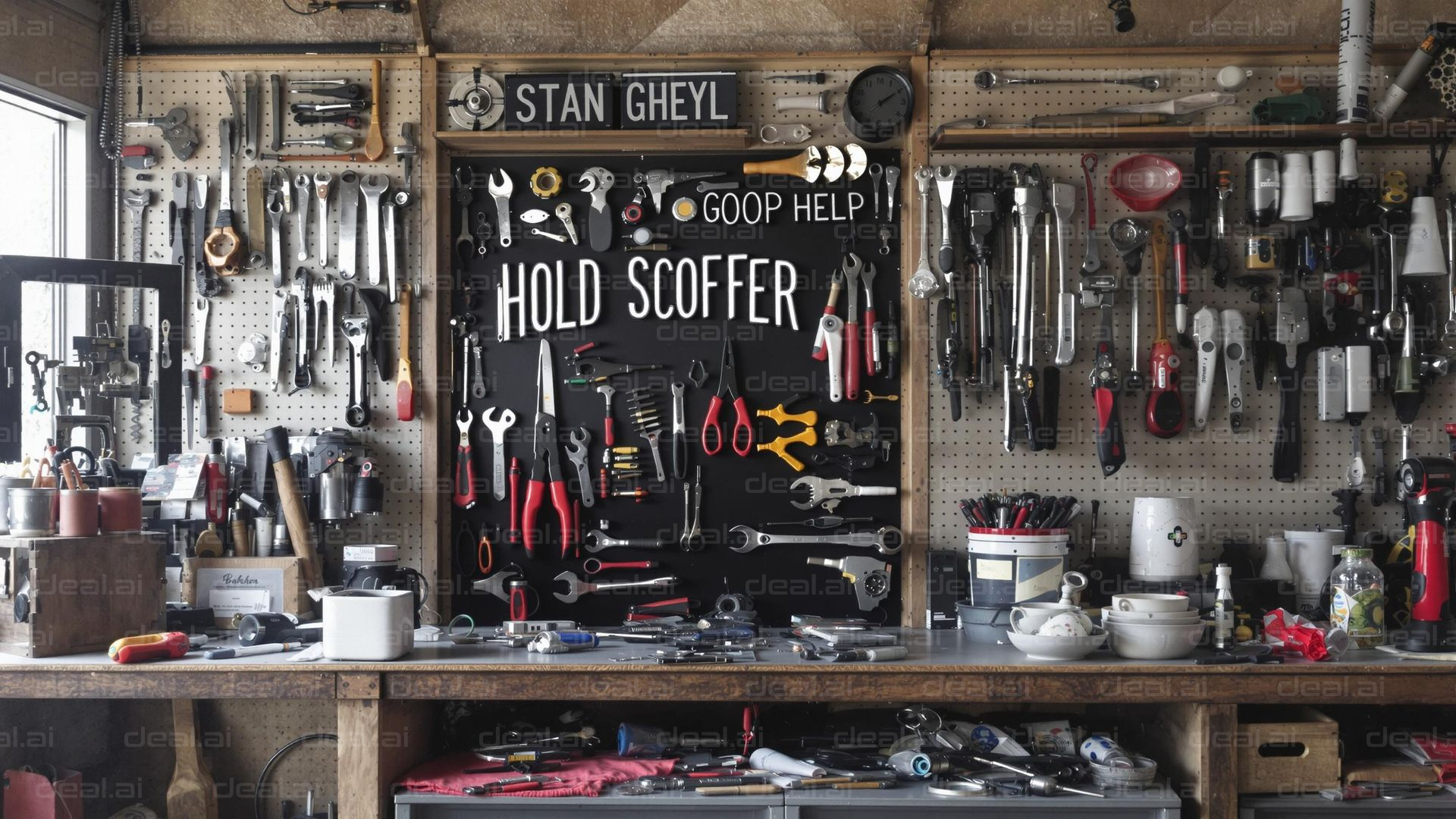 Organized Workshop Tools Display