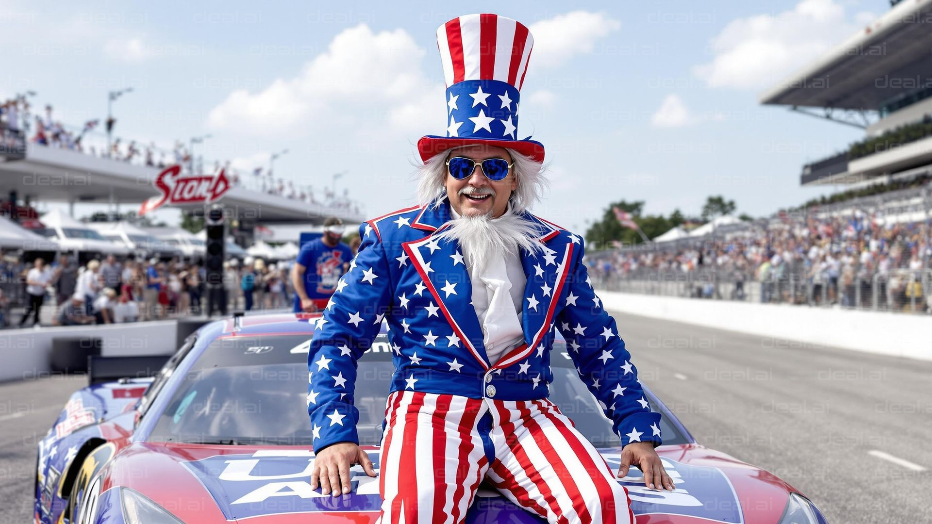 Stars and Stripes at the Racetrack