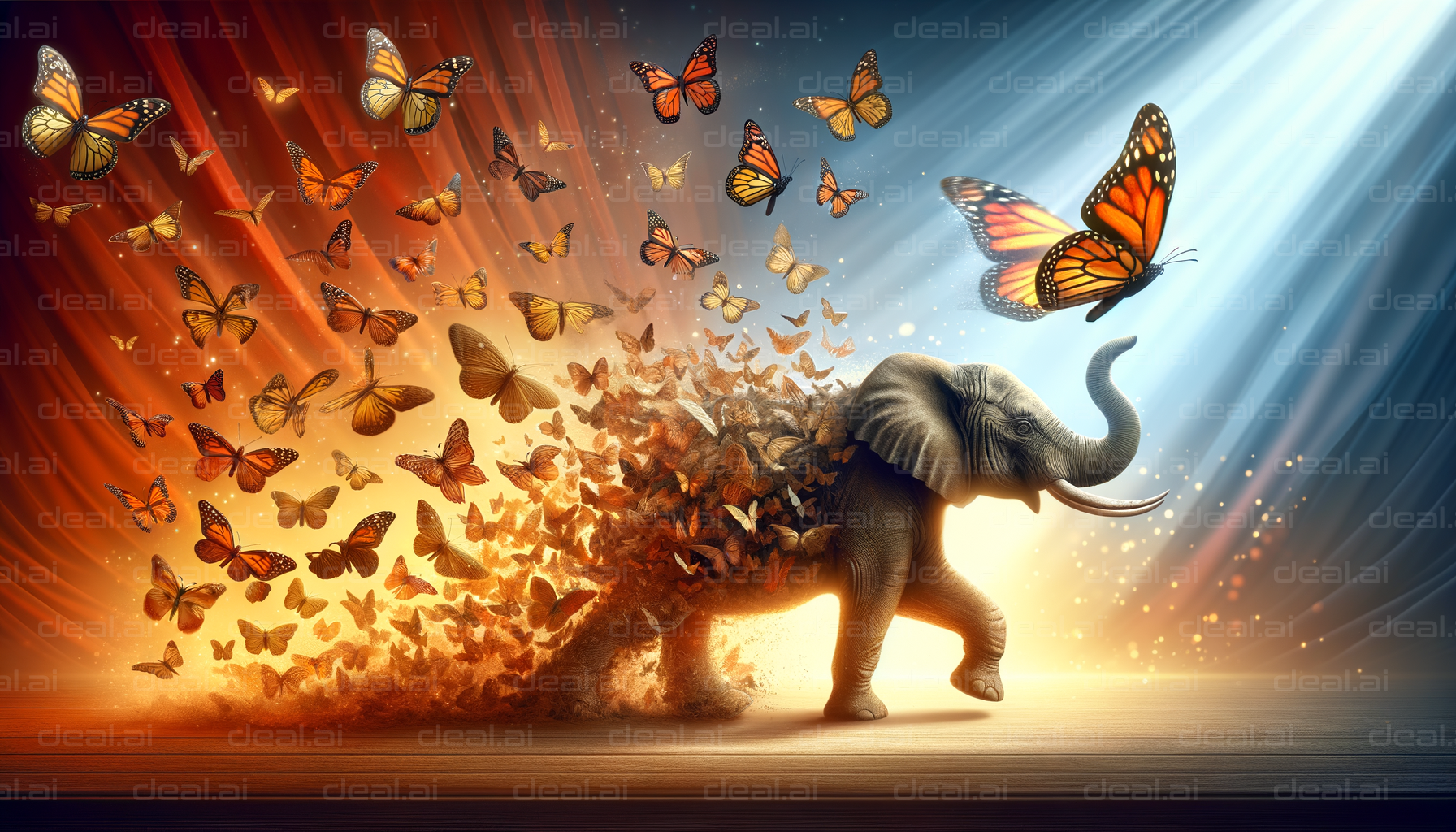 "Elephant Transforms into Butterflies"