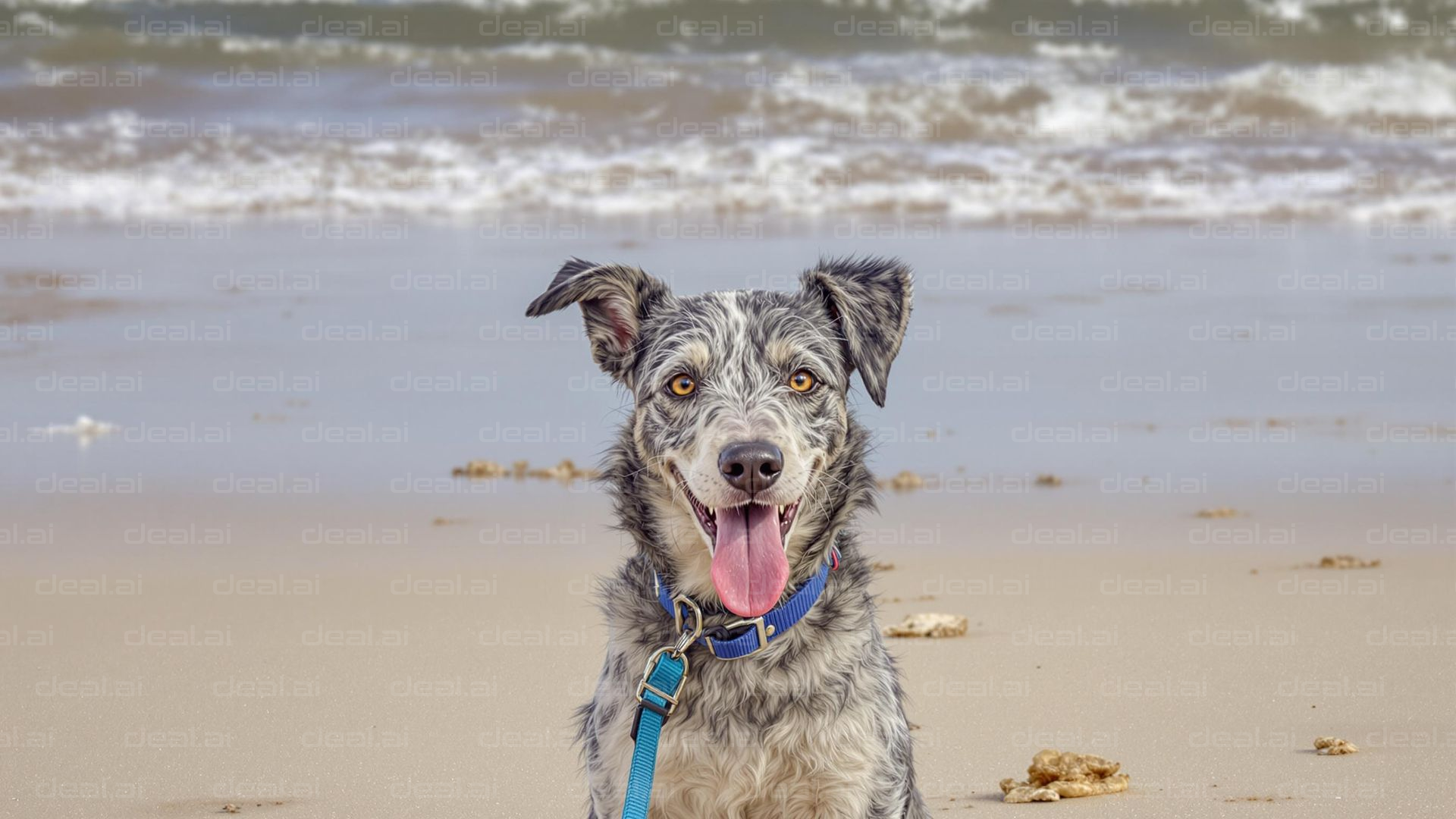 Happy Dog at the Beach