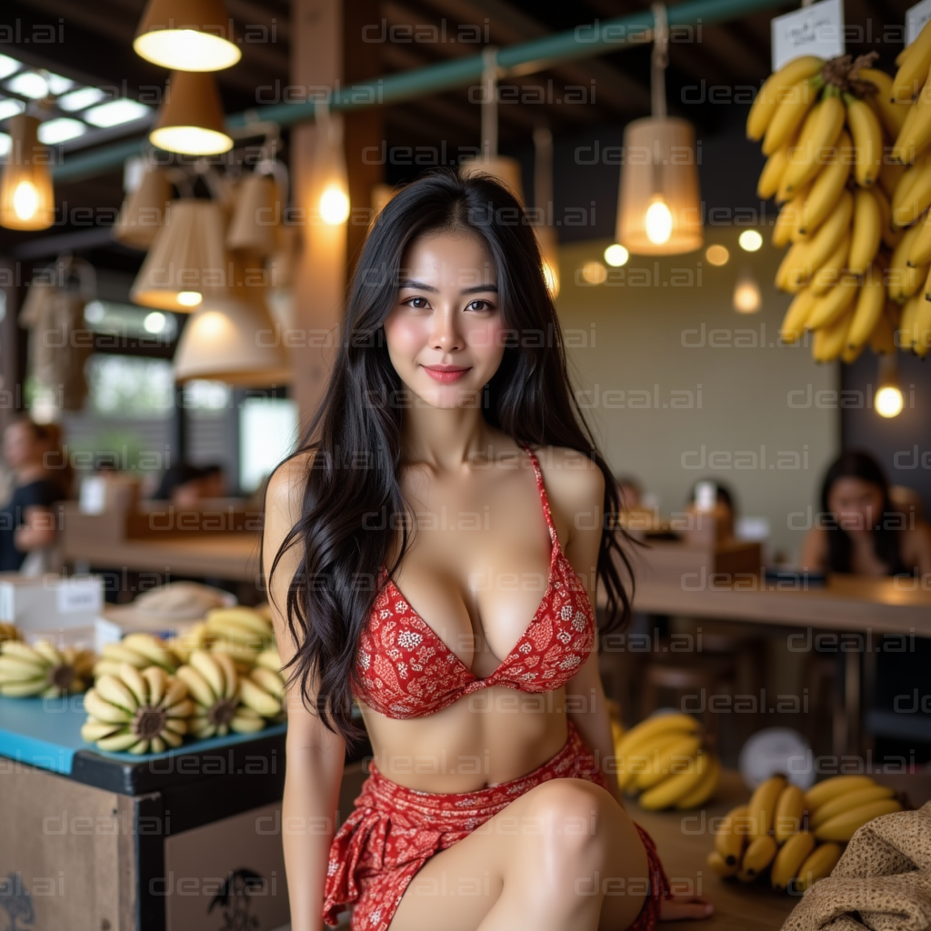 "Tropical Vibes at the Market"