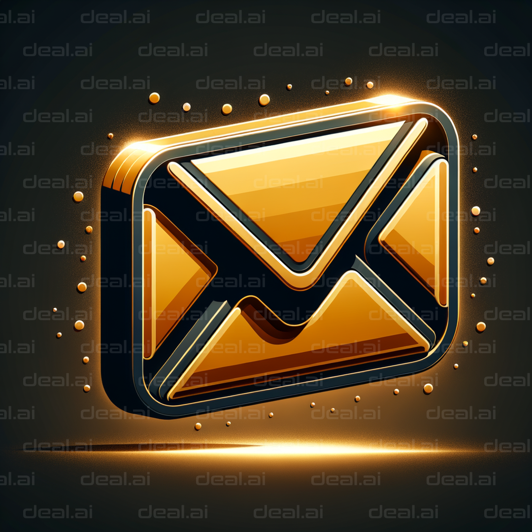 "Golden Mail Icon"