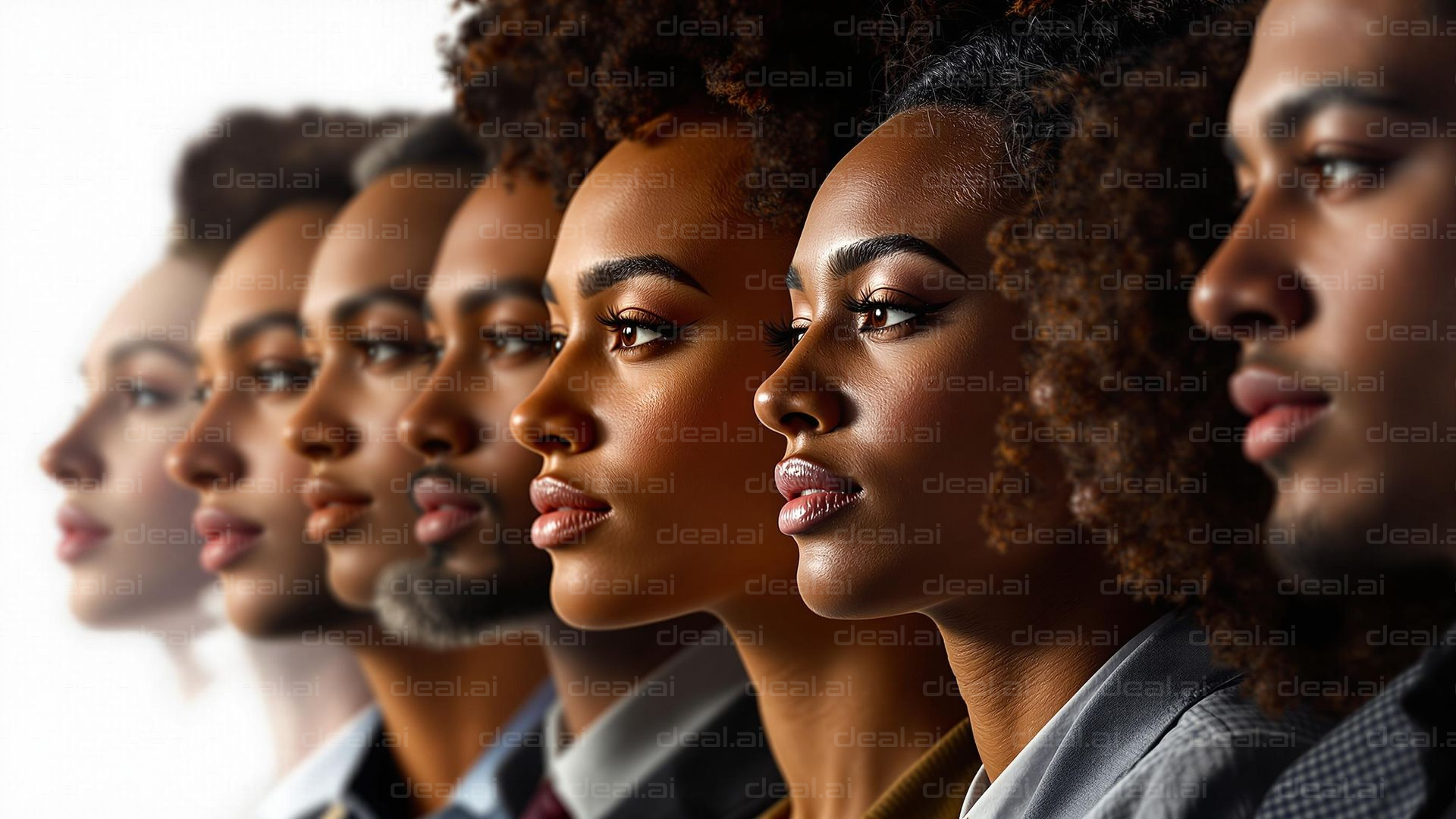 Diverse Faces in Profile View