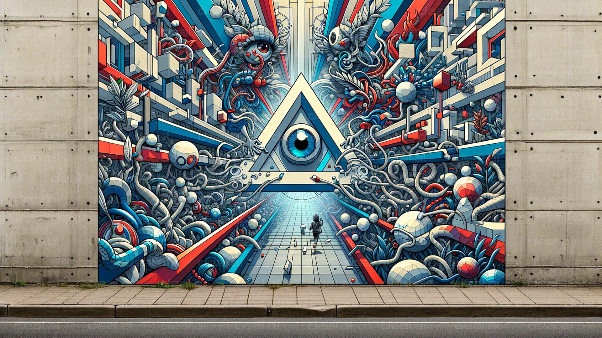 Surreal Eye Street Mural