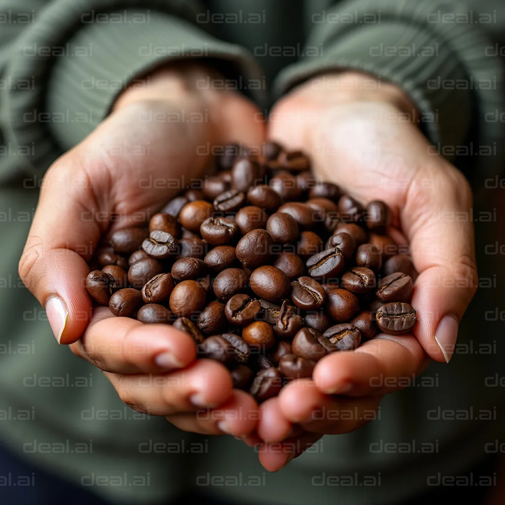 Hands Full of Coffee Beans