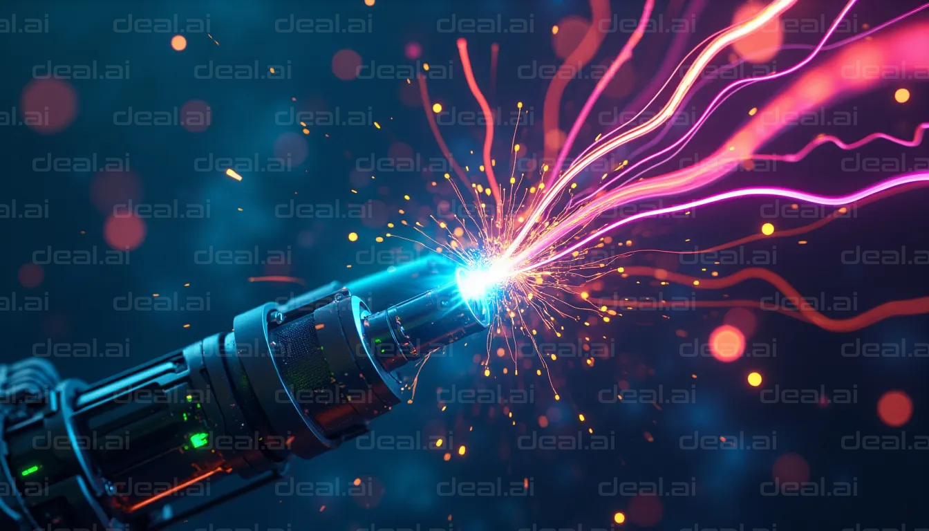 "Colorful Laser Sparks in Motion"