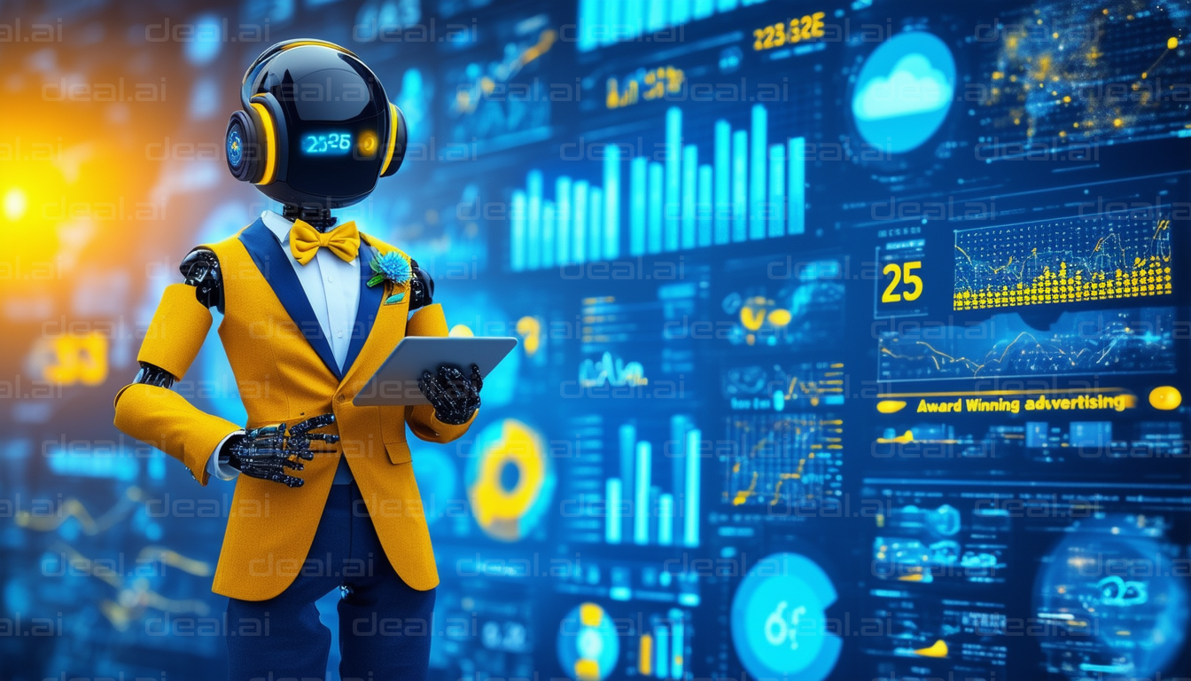 "AI in Business Attire Analyzing Data"