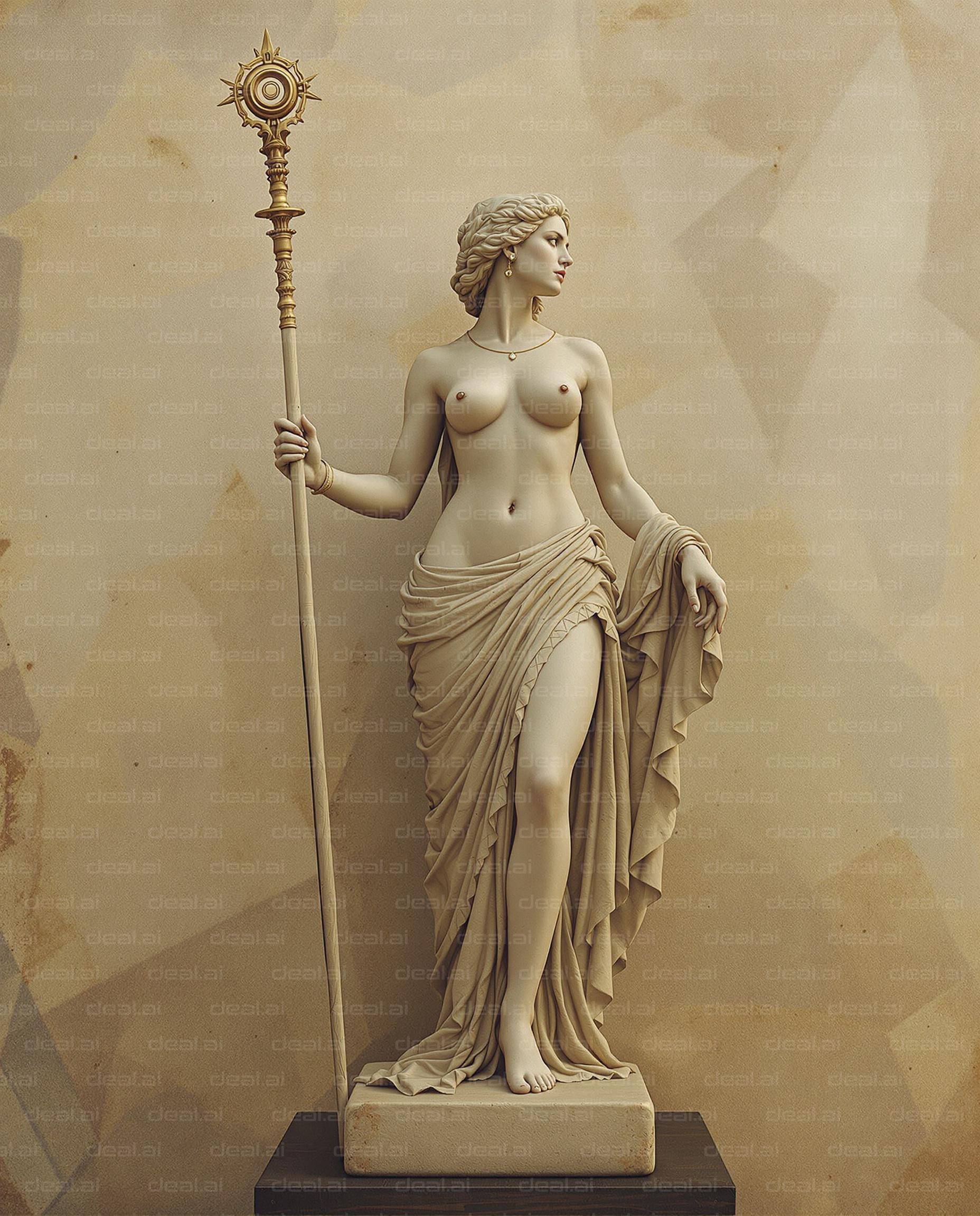 Elegant Marble Goddess Statue