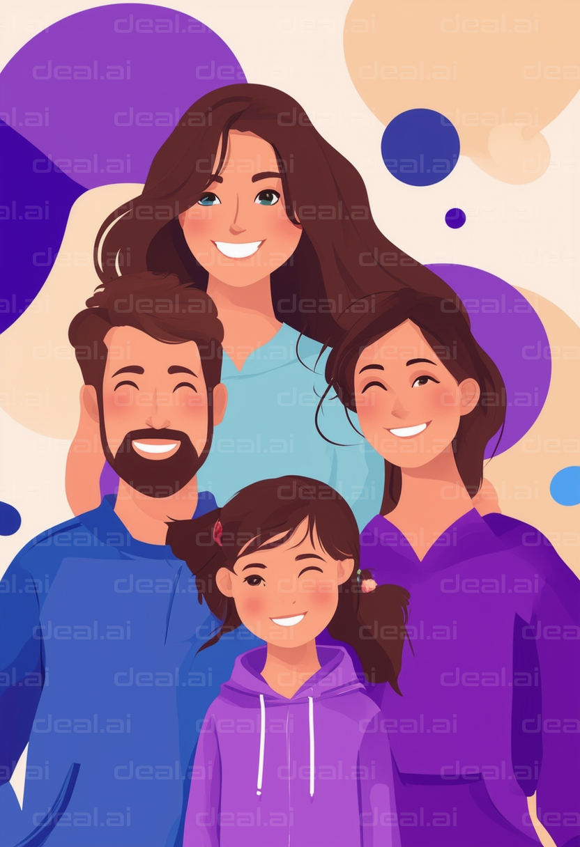 "Cheerful Family Portrait"