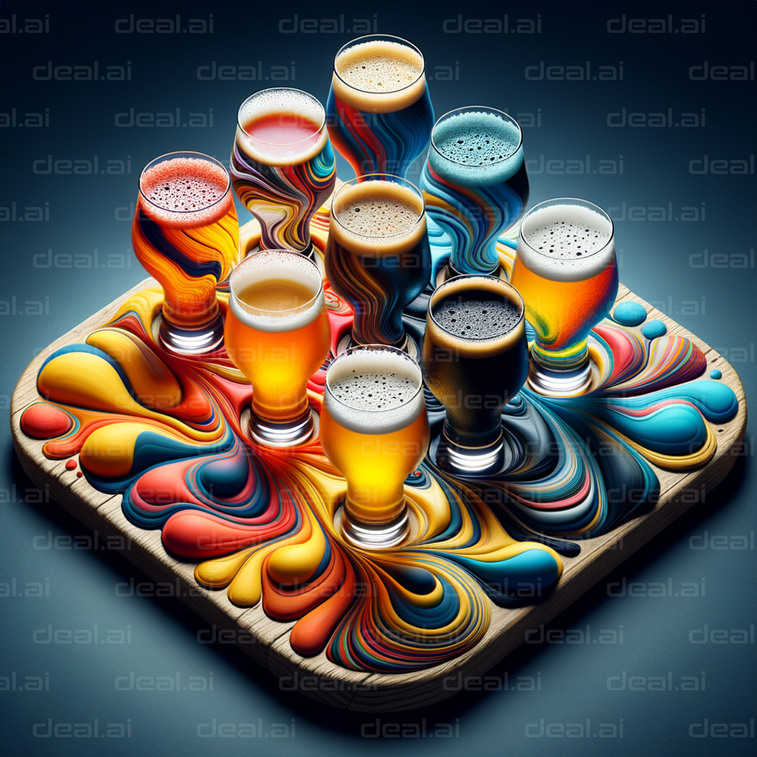 "Colorful Craft Beer Sampler"