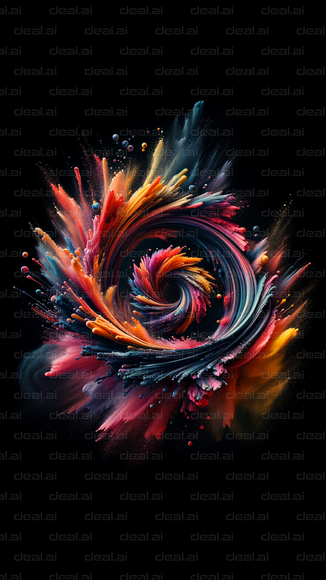 "Vibrant Color Burst Swirl"