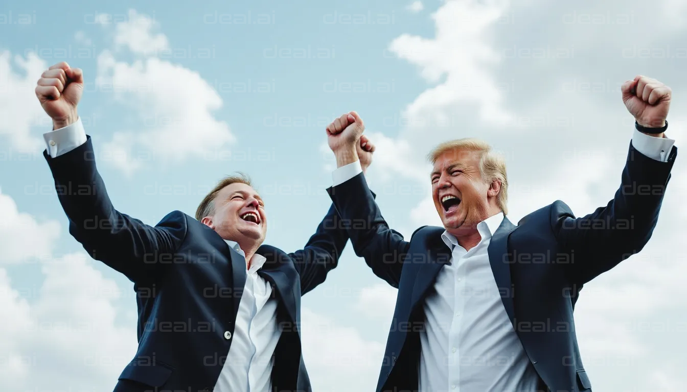 Joyful Celebration in Suits