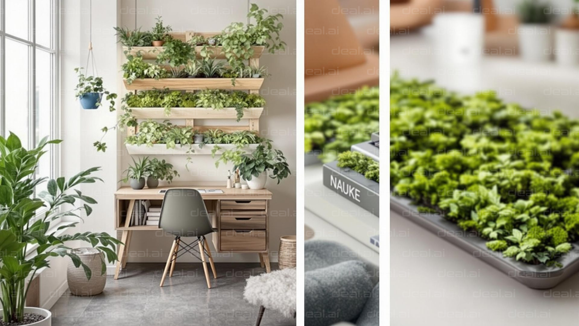 "Modern Indoor Green Workspace"