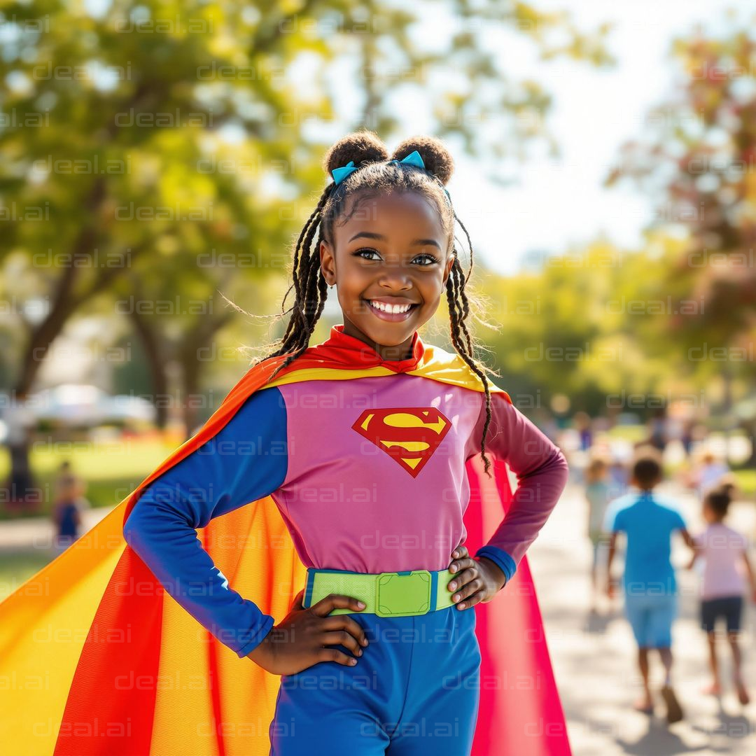 Superhero Girl in the Park