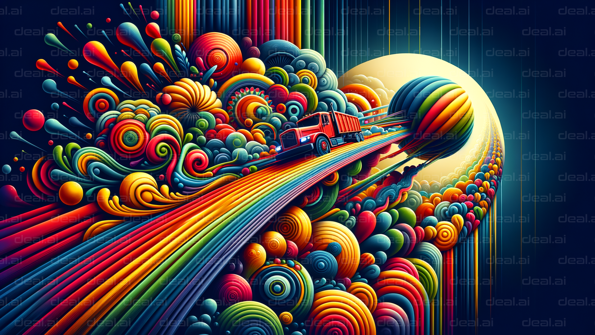 Rainbow Road Trip Through Dreams