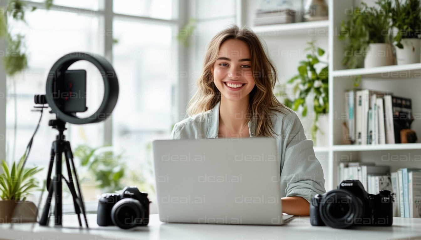 Content Creator in Home Studio