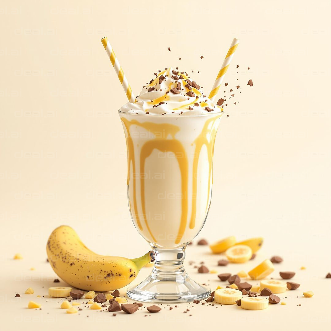 Banana Caramel Milkshake Delight