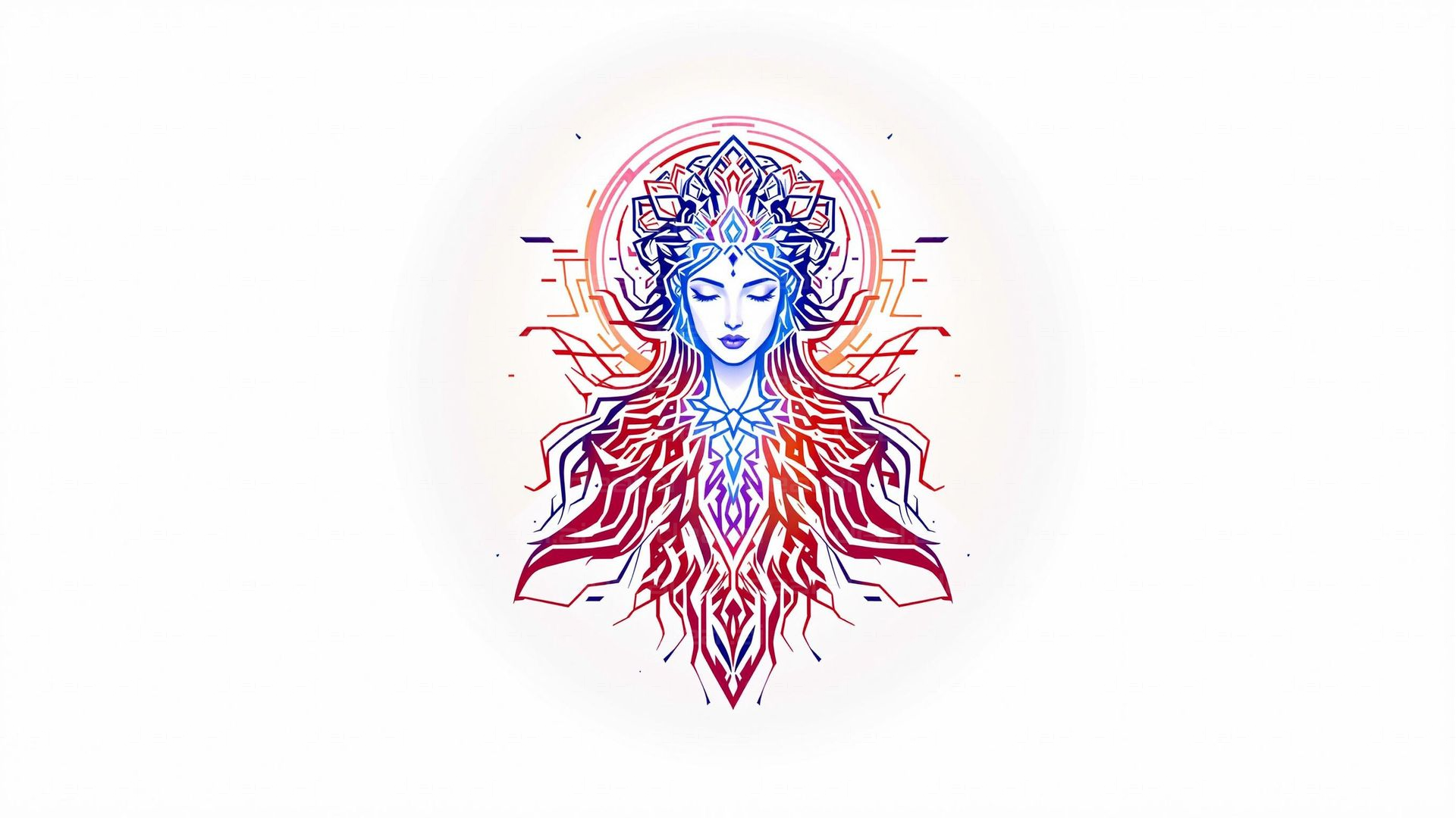 Digital Goddess Illustration