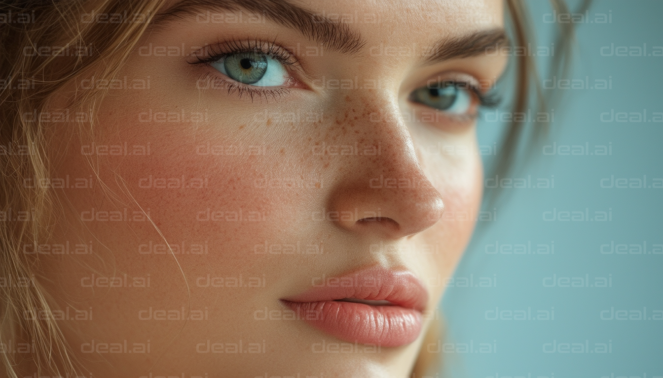 Close-Up Portrait with Freckles