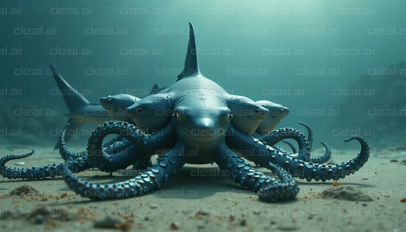 "Sharktopus on the Ocean Floor"