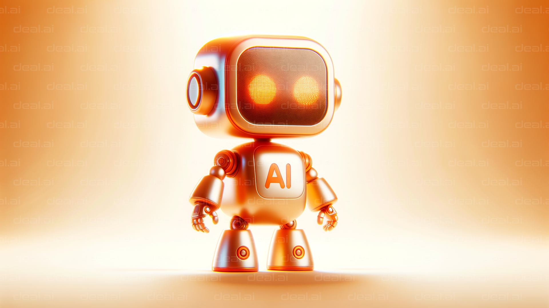 Friendly Orange AI Robot