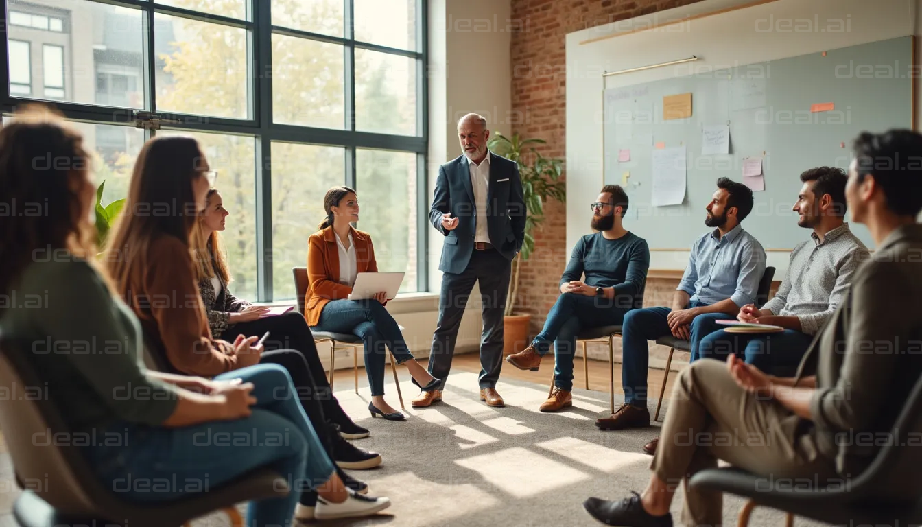 Team Meeting in a Modern Office Room