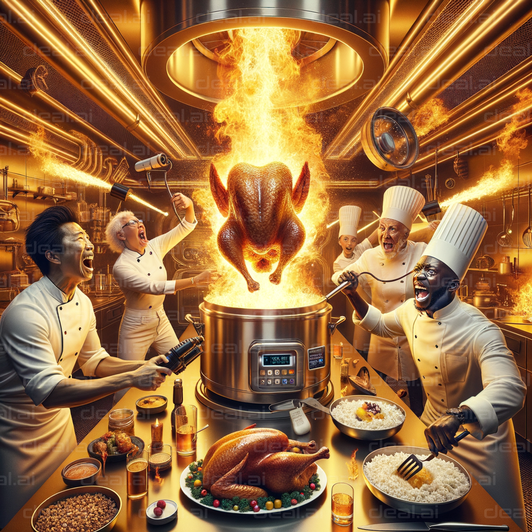 "Epic Turkey Cook-Off in Action"