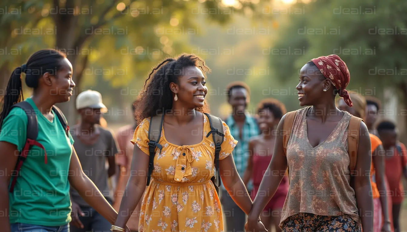 Friends Enjoying a Walk Together