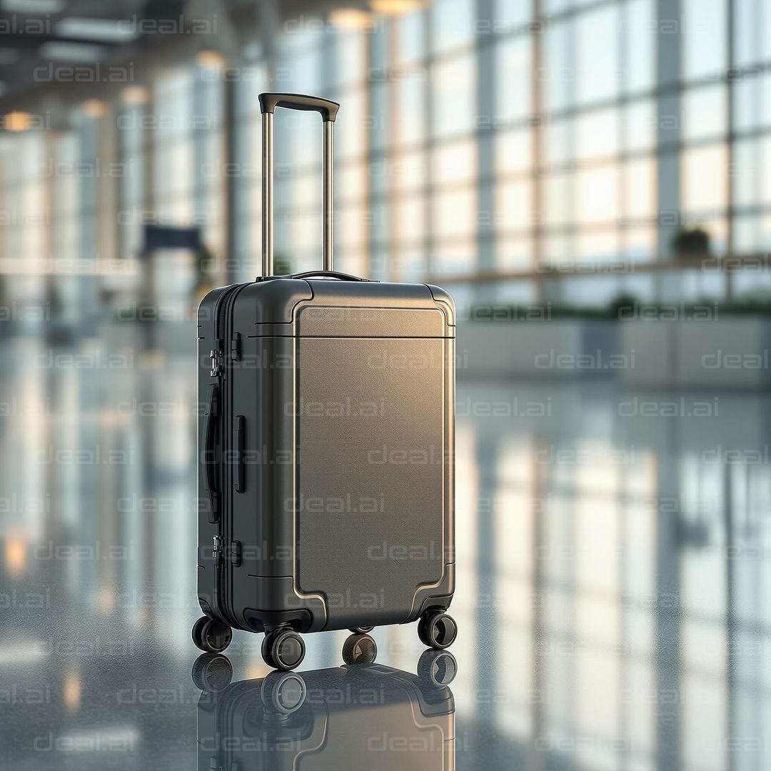 "Sleek Suitcase at the Airport"