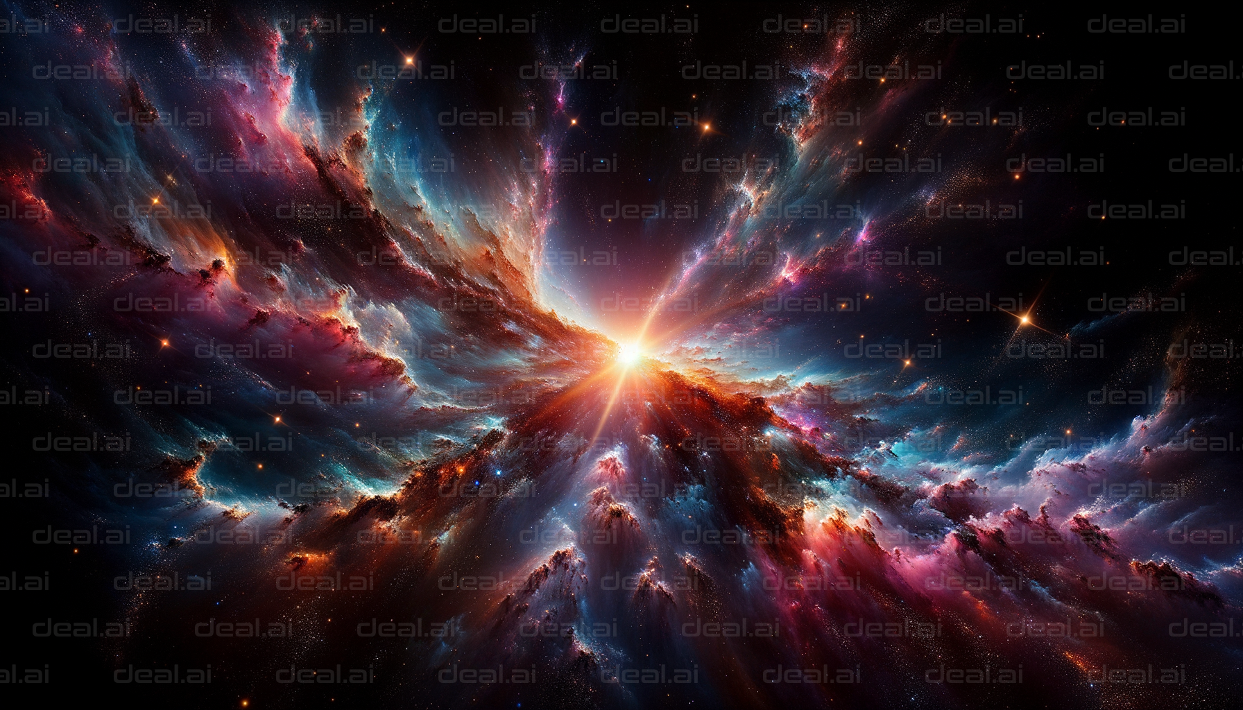 "Galactic Explosion of Colors"