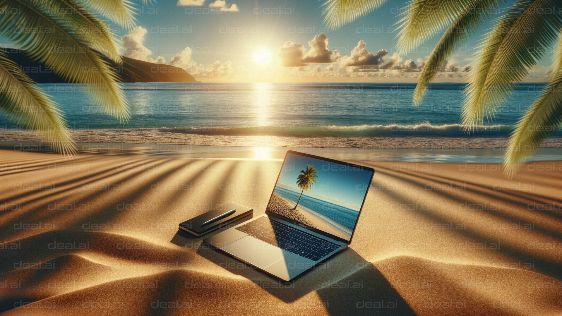 Beachside Laptop Oasis