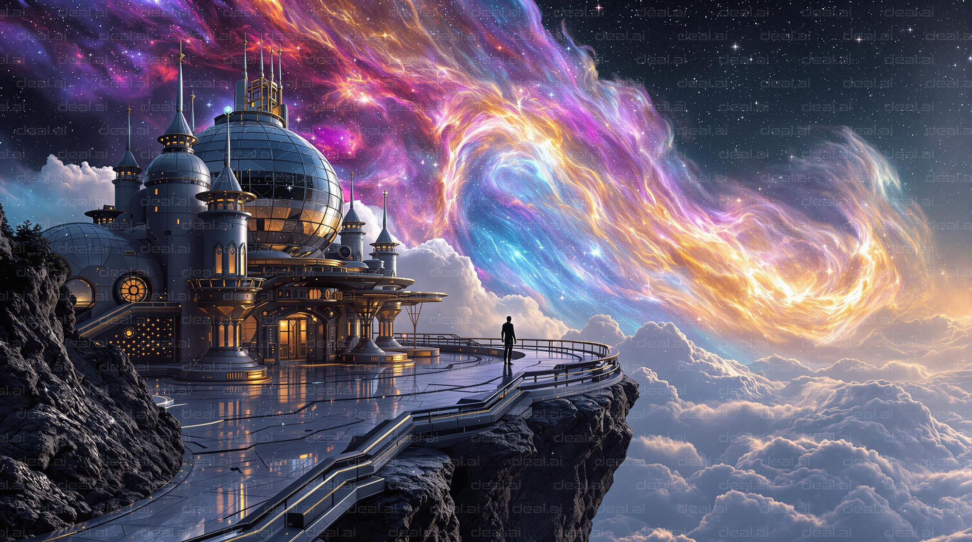 "Cosmic Castle Above the Clouds"