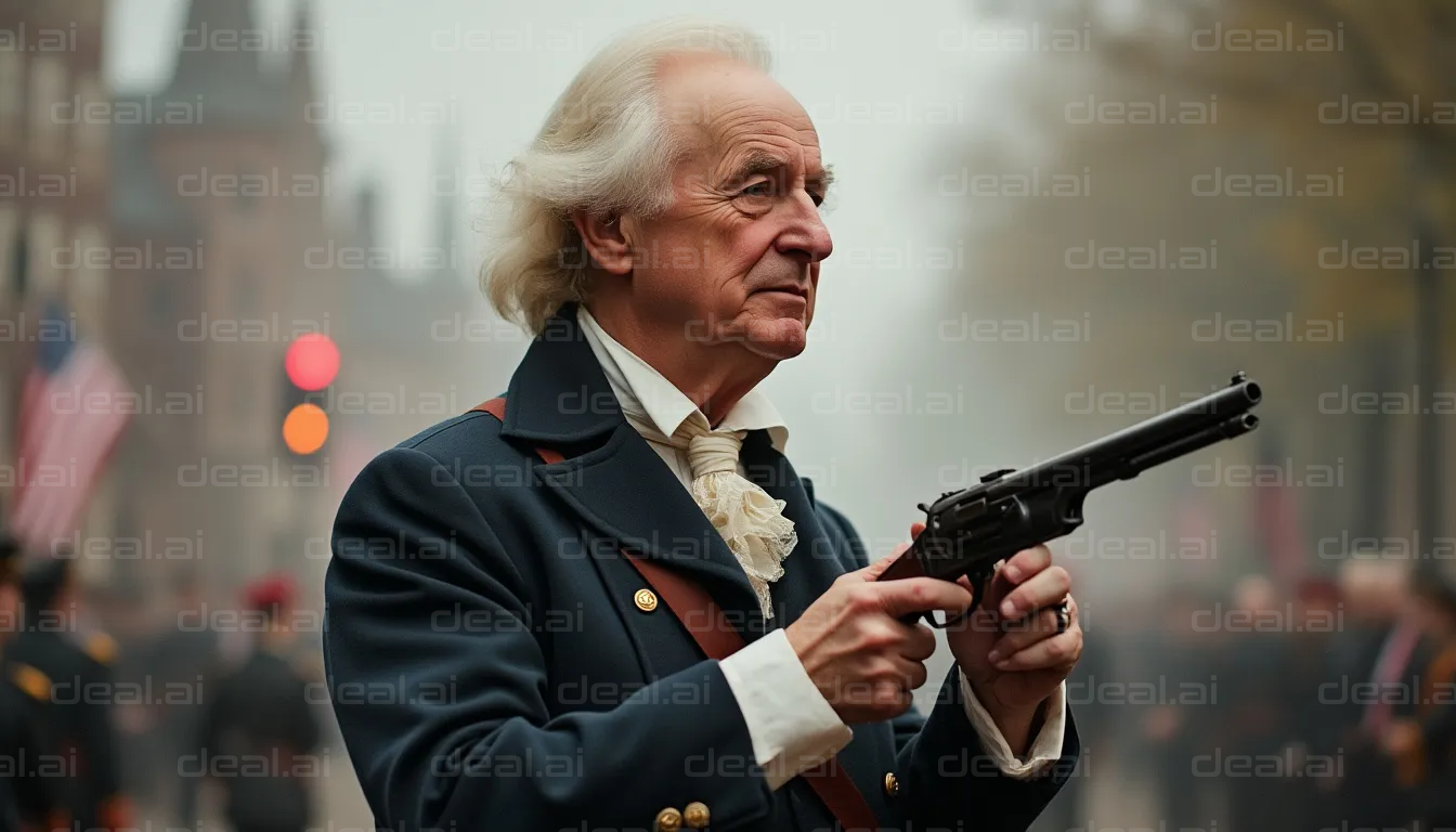 Historic Reenactor with Revolver